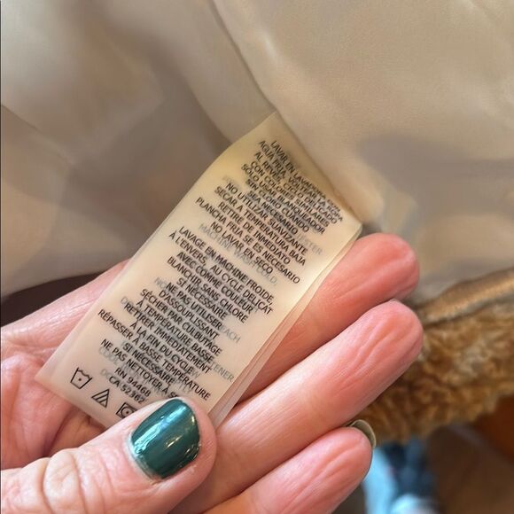 Betsey Johnson Cozy Tan and Cream Cow like print Sherpa Jacket - Picture 9 of 14